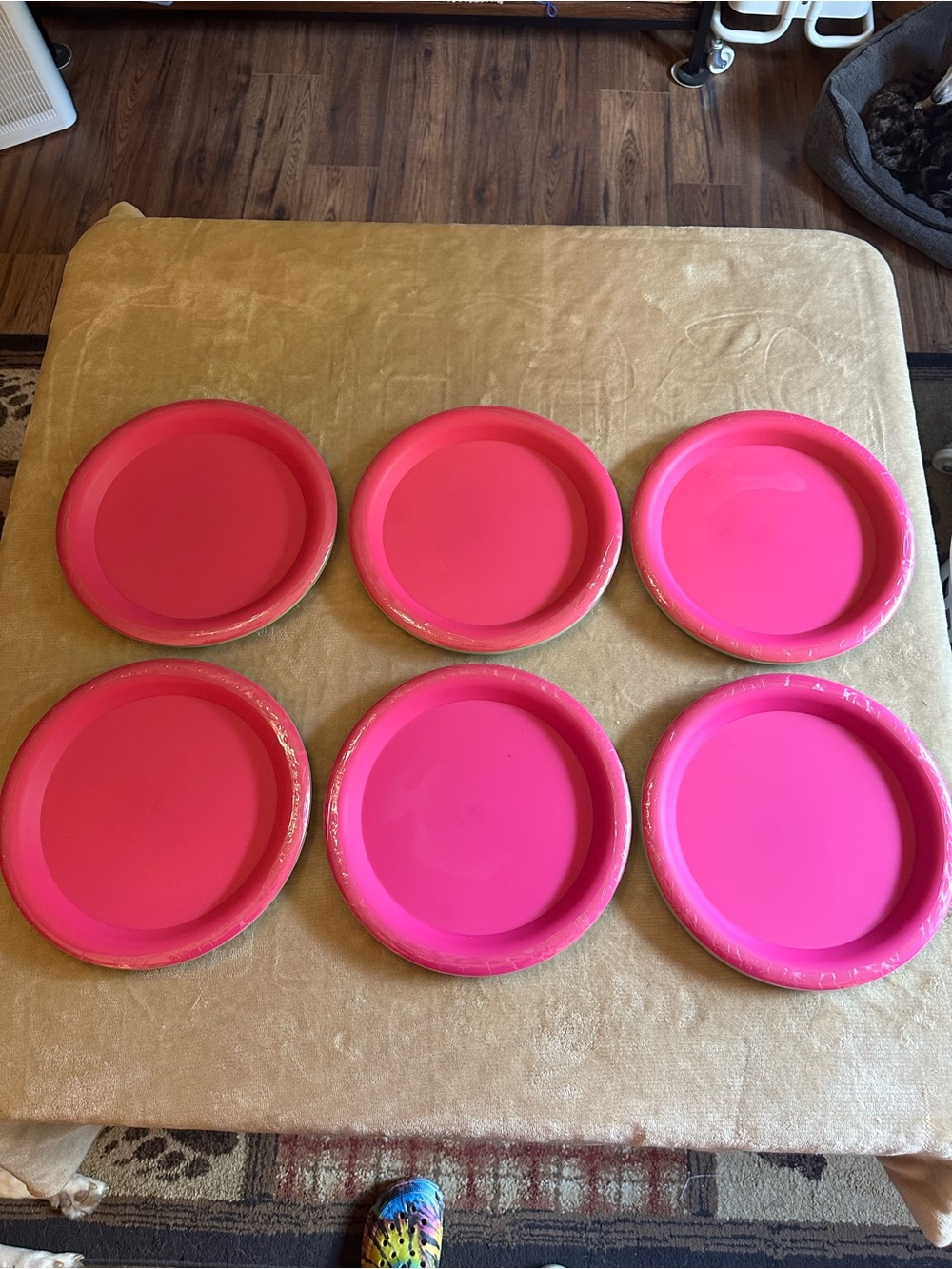 Bright Colored Plastic Plates - Set of 24